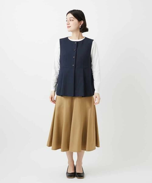 Maison de CINQ / メゾン ドゥ サンク ベスト | [セットアップ対応]リネンライクノーカラージレ | 詳細21