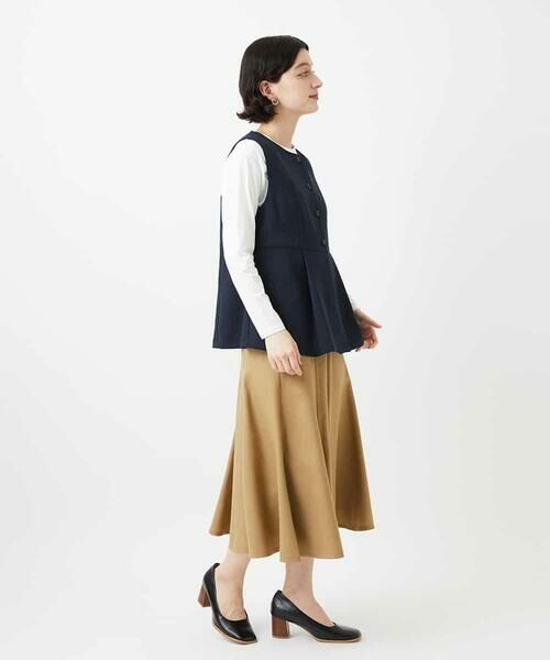 Maison de CINQ / メゾン ドゥ サンク ベスト | [セットアップ対応]リネンライクノーカラージレ | 詳細22