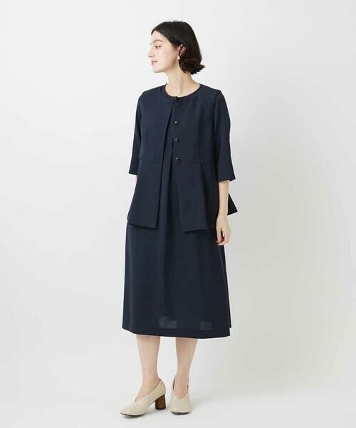 Maison de CINQ / メゾン ドゥ サンク ベスト | [セットアップ対応]リネンライクノーカラージレ | 詳細25