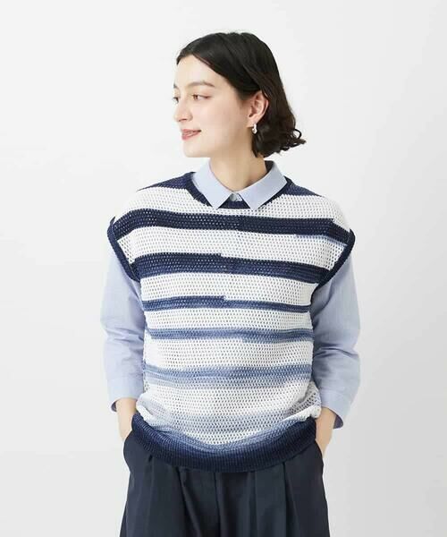 Maison de CINQ / メゾン ドゥ サンク ベスト | カスリボーダーニットベスト | 詳細3