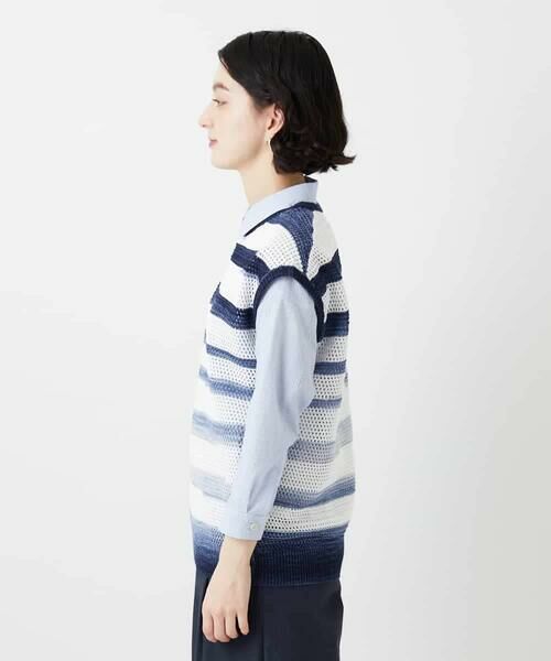 Maison de CINQ / メゾン ドゥ サンク ベスト | カスリボーダーニットベスト | 詳細8