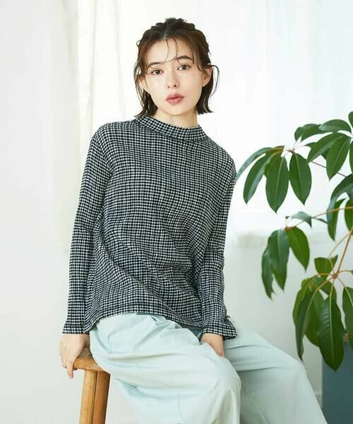 Maison de CINQ / メゾン ドゥ サンク カットソー | [日本製]カールマイヤーチェックカットソー | 詳細2