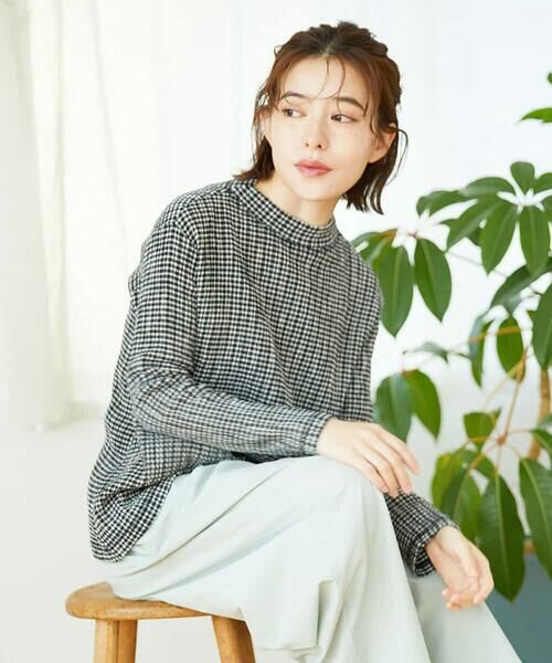 Maison de CINQ / メゾン ドゥ サンク カットソー | [日本製]カールマイヤーチェックカットソー | 詳細3