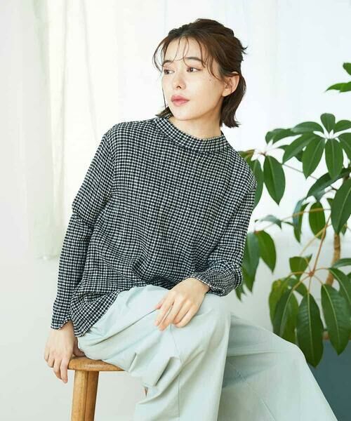 Maison de CINQ / メゾン ドゥ サンク カットソー | [日本製]カールマイヤーチェックカットソー | 詳細4