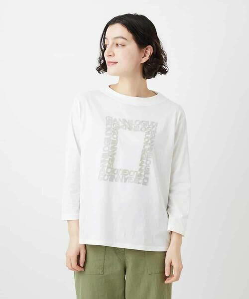 Maison de CINQ / メゾン ドゥ サンク カットソー | [日本製]ハイゲージ天竺カットソー（ホワイト）