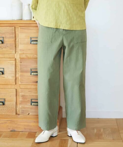 Maison de CINQ / メゾン ドゥ サンク その他パンツ | コットンナチュラルワッシャーベイカーパンツ（グリーン）