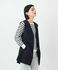 Maison de CINQ / メゾン ドゥ サンク ベスト | [セットアップ対応]4WAYタフタロングジレ