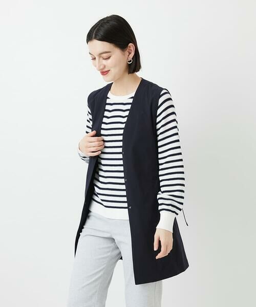 Maison de CINQ / メゾン ドゥ サンク ベスト | [セットアップ対応]4WAYタフタロングジレ | 詳細1