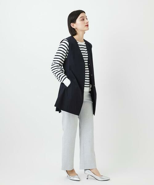 Maison de CINQ / メゾン ドゥ サンク ベスト | [セットアップ対応]4WAYタフタロングジレ | 詳細22