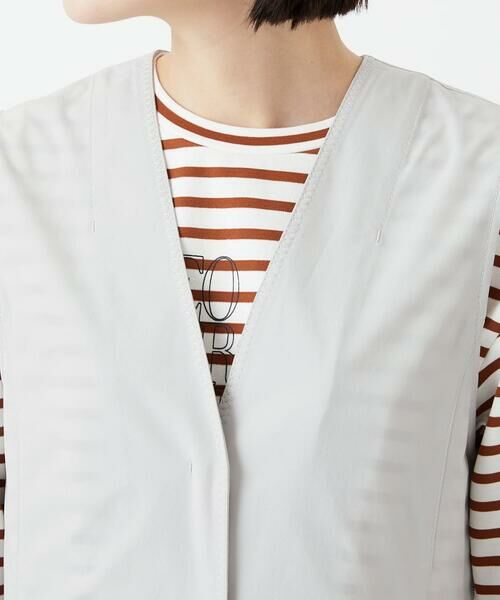 Maison de CINQ / メゾン ドゥ サンク ベスト | [セットアップ対応]4WAYタフタロングジレ | 詳細7