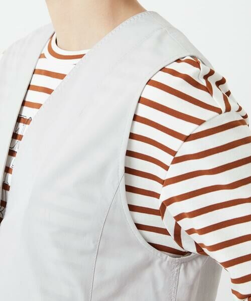 Maison de CINQ / メゾン ドゥ サンク ベスト | [セットアップ対応]4WAYタフタロングジレ | 詳細9