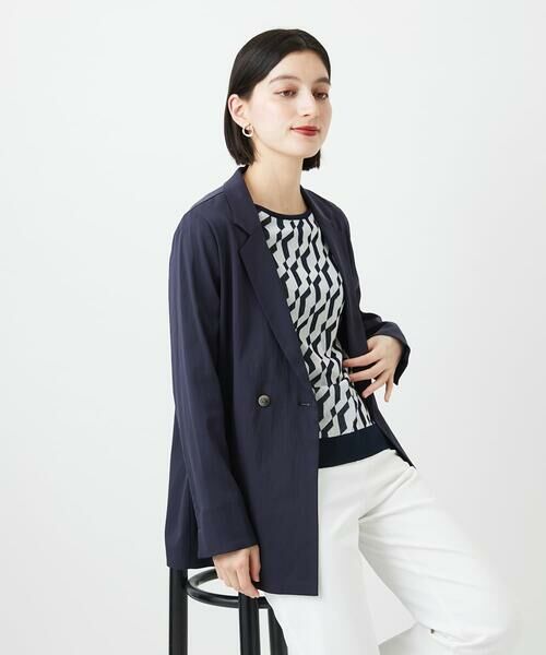 Maison de CINQ / メゾン ドゥ サンク テーラードジャケット | ダブルブレストテーラードジャケット（ネイビー）