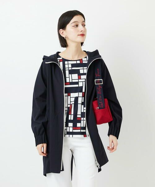 Maison de CINQ / メゾン ドゥ サンク その他アウター | 4WAYタフタフーデッドコート（ネイビー）