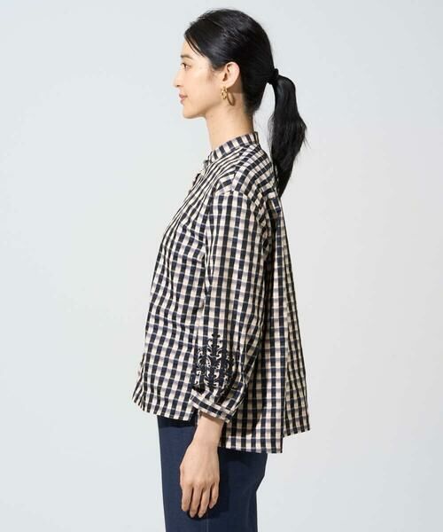 Maison de CINQ / メゾン ドゥ サンク シャツ・ブラウス | [セットアップ対応]シャンブレーチェックブラウス | 詳細3