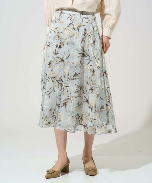 Maison de CINQ / メゾン ドゥ サンク ロング・マキシ丈スカート | ［セットアップ対応］フラワープリントシアースカート | 詳細15