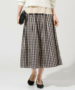 Maison de CINQ / メゾン ドゥ サンク ロング・マキシ丈スカート | [セットアップ対応]シャンブレーチェックスカート