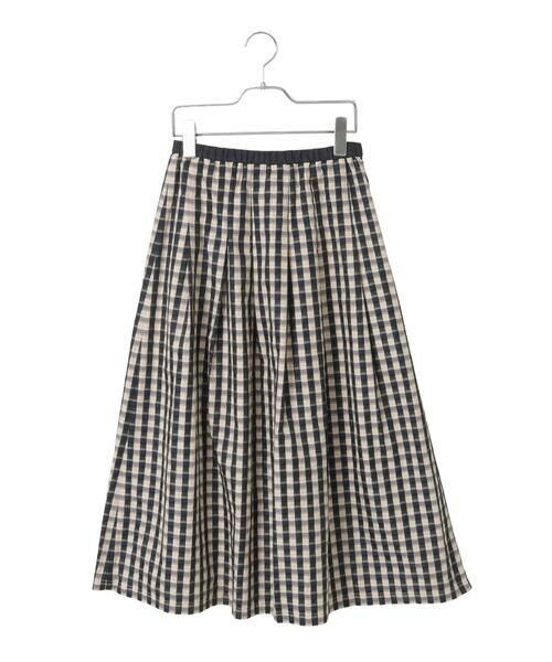 Maison de CINQ / メゾン ドゥ サンク ロング・マキシ丈スカート | [セットアップ対応]シャンブレーチェックスカート | 詳細17