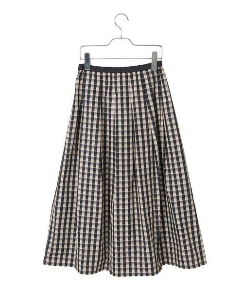 Maison de CINQ / メゾン ドゥ サンク ロング・マキシ丈スカート | [セットアップ対応]シャンブレーチェックスカート | 詳細18