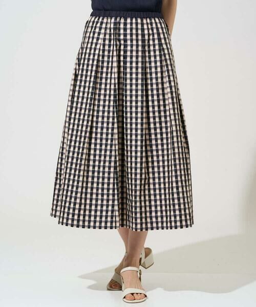 Maison de CINQ / メゾン ドゥ サンク ロング・マキシ丈スカート | [セットアップ対応]シャンブレーチェックスカート | 詳細2