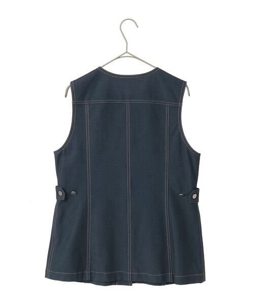 Maison de CINQ / メゾン ドゥ サンク ベスト | [セットアップ対応]ジャージーデニムライクジレ | 詳細14