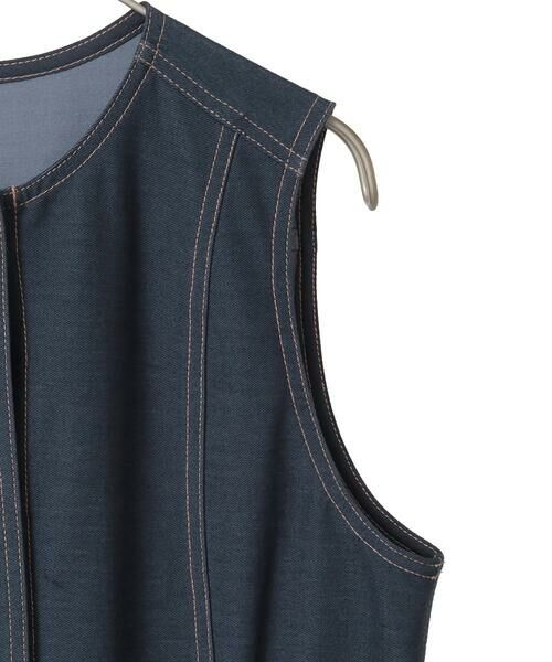 Maison de CINQ / メゾン ドゥ サンク ベスト | [セットアップ対応]ジャージーデニムライクジレ | 詳細16