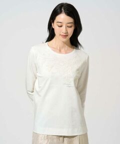 Maison de CINQ / メゾン ドゥ サンク カットソー | フラワー刺繍カットソー