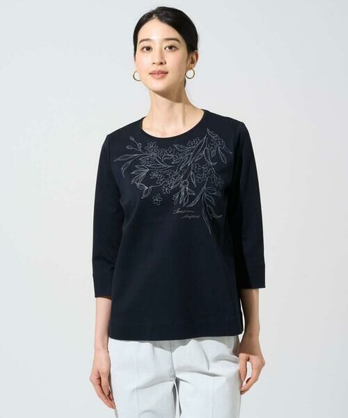 Maison de CINQ / メゾン ドゥ サンク カットソー | フラワー刺繍カットソー | 詳細1