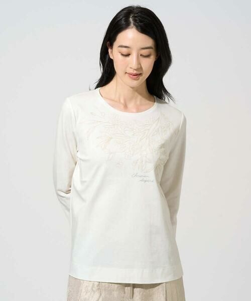 Maison de CINQ / メゾン ドゥ サンク カットソー | フラワー刺繍カットソー | 詳細2