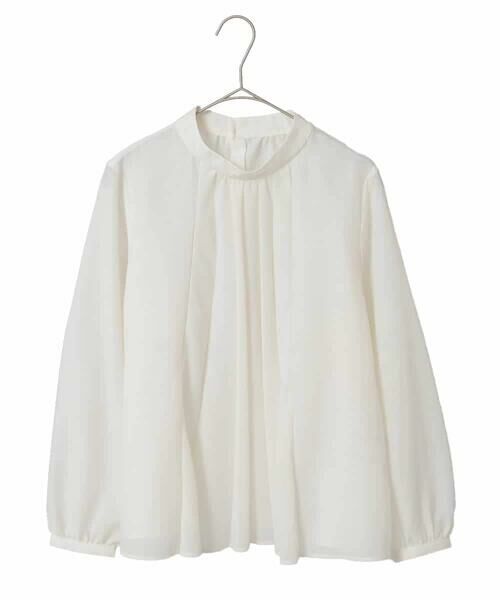 Maison de CINQ / メゾン ドゥ サンク シャツ・ブラウス | 【小さいサイズ】スタンドカラーかまぼこプリーツブラウス | 詳細16