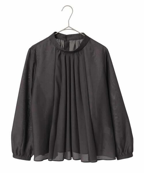 Maison de CINQ / メゾン ドゥ サンク シャツ・ブラウス | 【小さいサイズ】スタンドカラーかまぼこプリーツブラウス | 詳細17