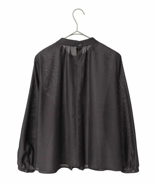 Maison de CINQ / メゾン ドゥ サンク シャツ・ブラウス | 【小さいサイズ】スタンドカラーかまぼこプリーツブラウス | 詳細18