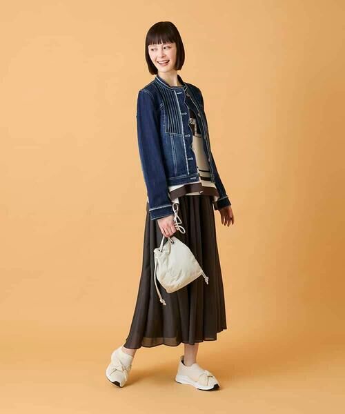 Maison de CINQ / メゾン ドゥ サンク ロング・マキシ丈スカート | 【小さいサイズ】かまぼこプリーツスカート | 詳細8