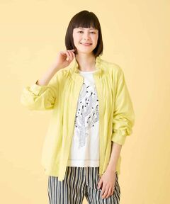 Maison de CINQ / メゾン ドゥ サンク セットアップ | 【小さいサイズ】ナチュラルワッシャーギャザーライトブルゾン