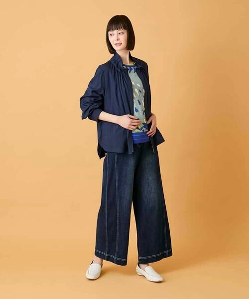 Maison de CINQ / メゾン ドゥ サンク セットアップ | 【小さいサイズ】ナチュラルワッシャーギャザーライトブルゾン | 詳細22