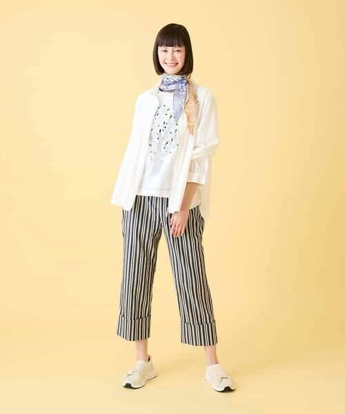 Maison de CINQ / メゾン ドゥ サンク カットソー | 【小さいサイズ】サボテン刺繍コットンTシャツ | 詳細24