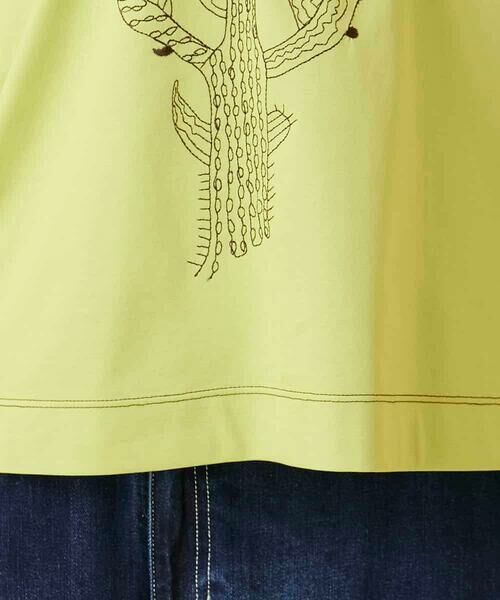 Maison de CINQ / メゾン ドゥ サンク カットソー | 【小さいサイズ】サボテン刺繍コットンTシャツ | 詳細9
