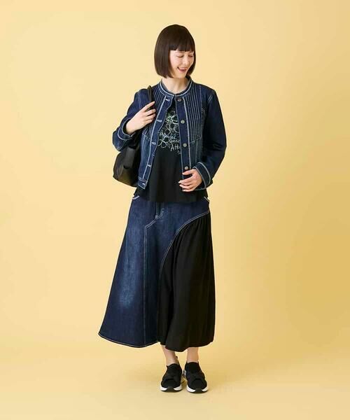 Maison de CINQ / メゾン ドゥ サンク カットソー | 【小さいサイズ】フローラルタイポTシャツ | 詳細12