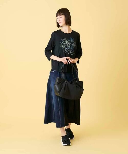 Maison de CINQ / メゾン ドゥ サンク カットソー | 【小さいサイズ】フローラルタイポTシャツ | 詳細13