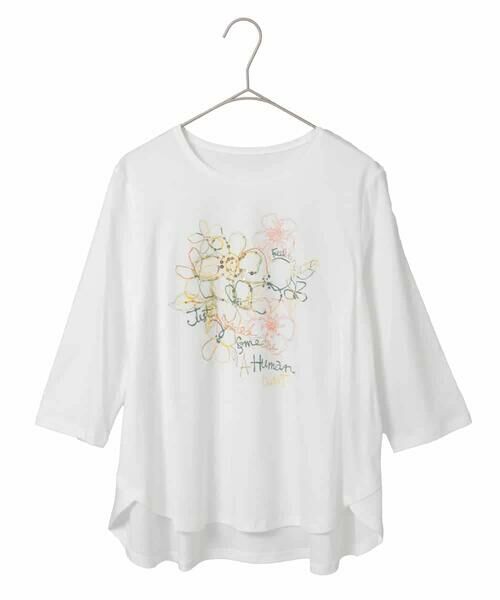 Maison de CINQ / メゾン ドゥ サンク カットソー | 【小さいサイズ】フローラルタイポTシャツ | 詳細19