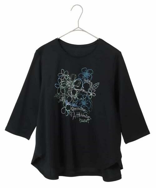 Maison de CINQ / メゾン ドゥ サンク カットソー | 【小さいサイズ】フローラルタイポTシャツ | 詳細20