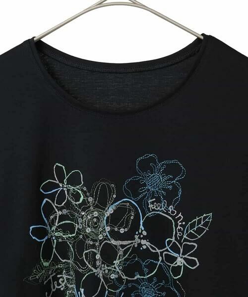 Maison de CINQ / メゾン ドゥ サンク カットソー | 【小さいサイズ】フローラルタイポTシャツ | 詳細22