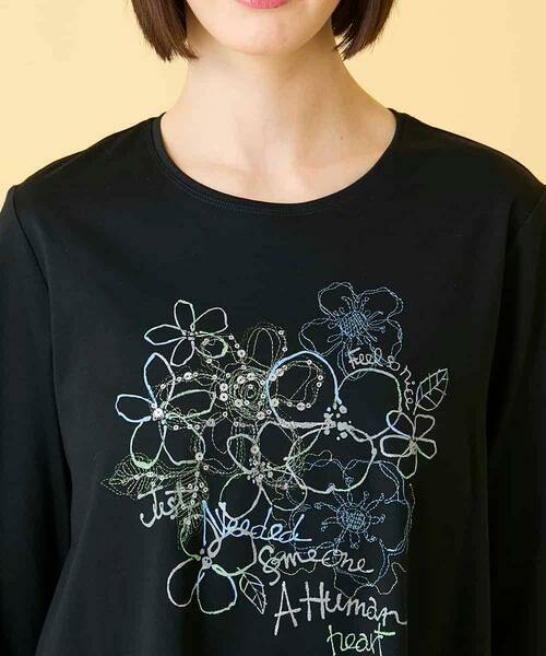 Maison de CINQ / メゾン ドゥ サンク カットソー | 【小さいサイズ】フローラルタイポTシャツ | 詳細5