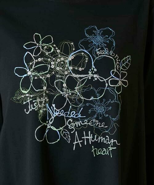 Maison de CINQ / メゾン ドゥ サンク カットソー | 【小さいサイズ】フローラルタイポTシャツ | 詳細9