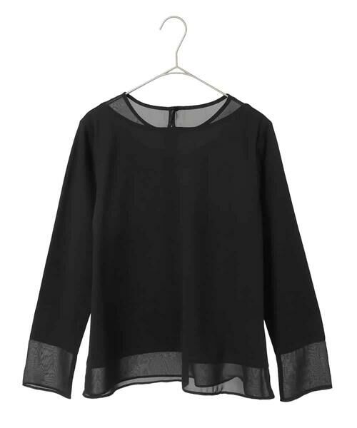 Maison de CINQ / メゾン ドゥ サンク カットソー | 【小さいサイズ】異素材ドッキングフレアカットソー | 詳細18