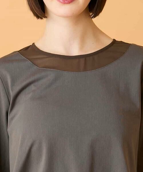 Maison de CINQ / メゾン ドゥ サンク カットソー | 【小さいサイズ】異素材ドッキングフレアカットソー | 詳細5