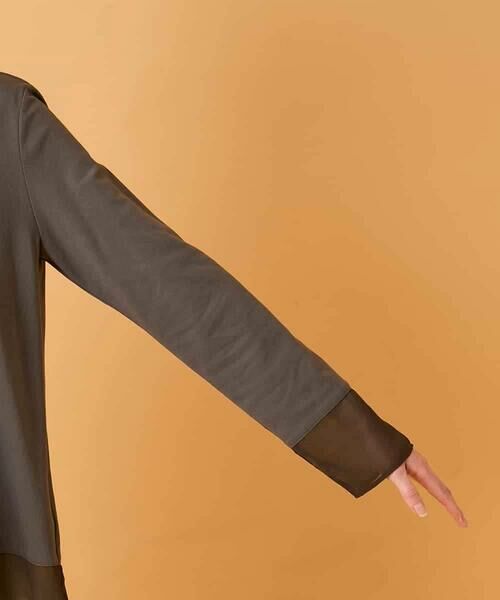 Maison de CINQ / メゾン ドゥ サンク カットソー | 【小さいサイズ】異素材ドッキングフレアカットソー | 詳細7