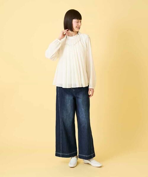 Maison de CINQ / メゾン ドゥ サンク その他パンツ | 【小さいサイズ】ステッチポイントストレッチデニムパンツ | 詳細20