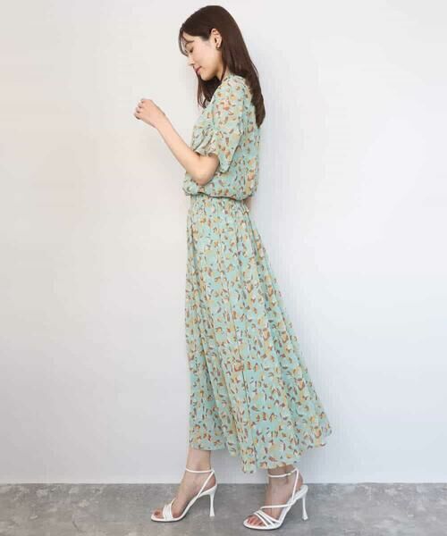 Maison de CINQ / メゾン ドゥ サンク シャツ・ブラウス | 【小さいサイズ】タックスリーブ花柄シフォンブラウス/洗濯機で洗える | 詳細11