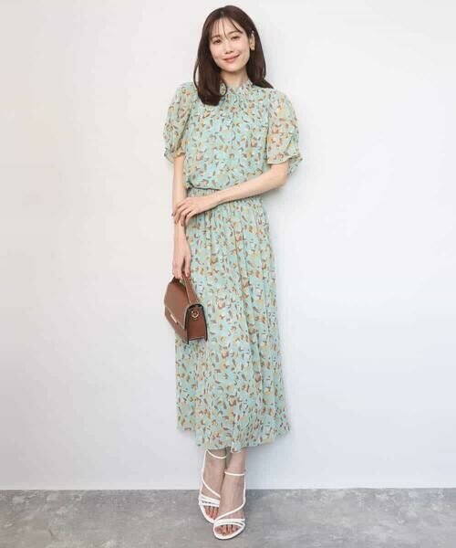 Maison de CINQ / メゾン ドゥ サンク シャツ・ブラウス | 【小さいサイズ】タックスリーブ花柄シフォンブラウス/洗濯機で洗える | 詳細12