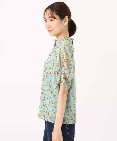 Maison de CINQ / メゾン ドゥ サンク シャツ・ブラウス | 【小さいサイズ】タックスリーブ花柄シフォンブラウス/洗濯機で洗える | 詳細14
